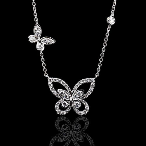 Butterfly Diamond Necklace  - 1