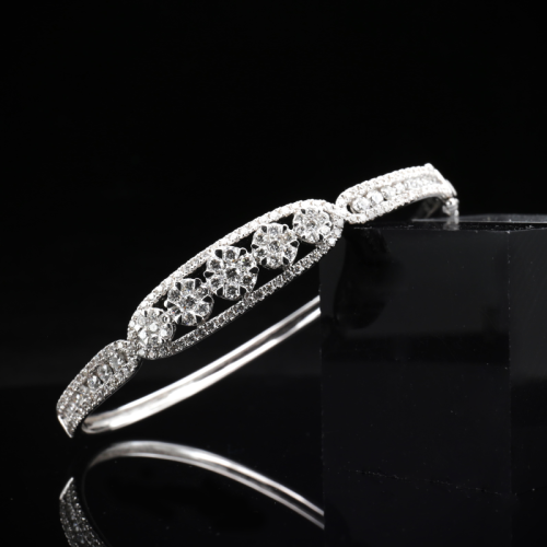 Floral Diamond Bangle  - 1