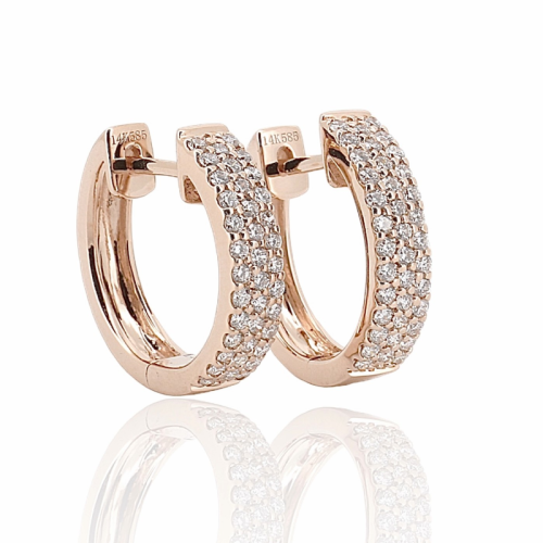 Diamond Hoop Earrings  - 1