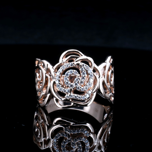 Floral Diamond Ring  - 1