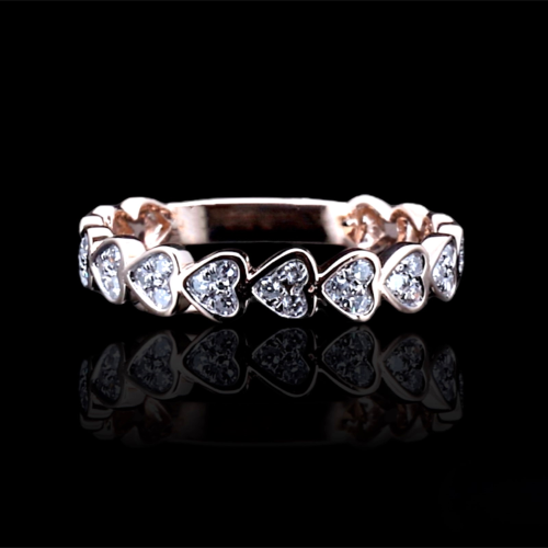 Diamond Heart Shape Ring  - 1