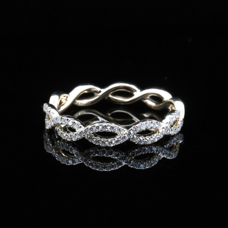 Infinity Twist Diamond Ring  - 1