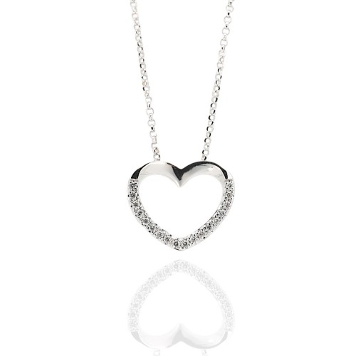 Heart shaped Diamond Necklace  - 1