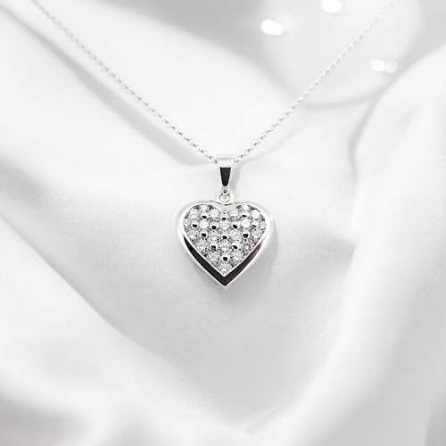 Diamond Heart Neckalce  - 1