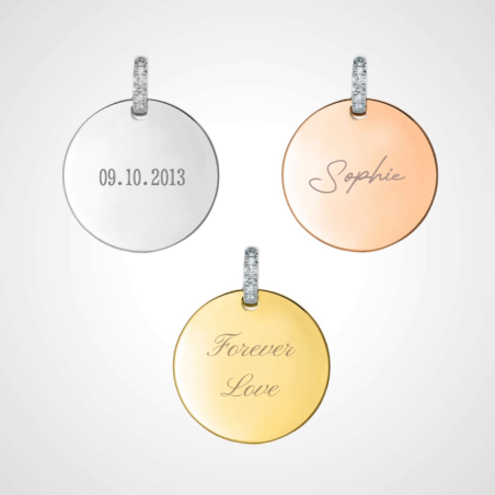 Engravable Round Pendant  - 1