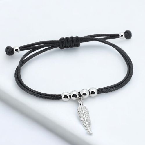 Mini Feather Leather Bracelet  - 1